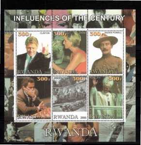 Rwanda (Cinderella?) 2001 MNH sheetlet of 6