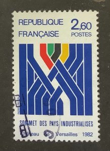 France 1982 Scott 1836 used- 2.60fr, Industrialised Countries Summit, Versailles