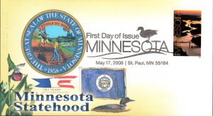 #4266 Minnesota Statehood Therome FDC