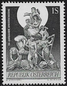 Austria #737 MNH Stamp - Austrian Labor Movement
