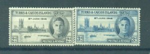 Turks & Caicos Islands sc# 90-91 (2) mnh cat value $.50