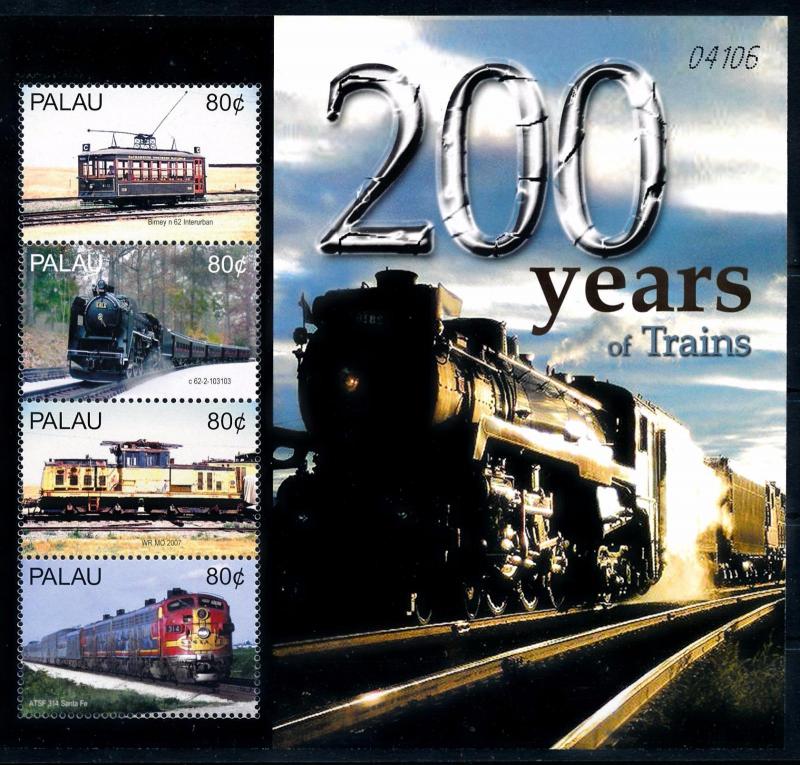 [63486] Palau 2004 Railway Train Eisenbahn Chemin de Fer Sheet MNH