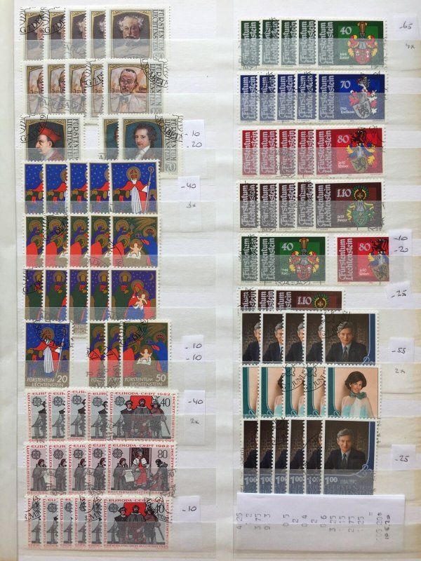 Liechtenstein Mid/Modern Used Collection (Apx 2500+) GM2338