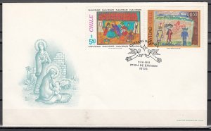 Chile, Scott cat. 611-612. Christmas issue. First Day Cover. ^