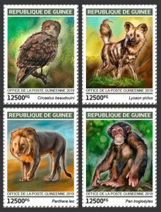 GUINEA - 2019 - Endangered Species - Perf 4v Set - Mint Never Hinged