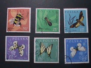 POLAND-BUTTERFLIES AND INSETS CTO STAMP-VERY FINE WE SHIP TO WORLD WIDE.