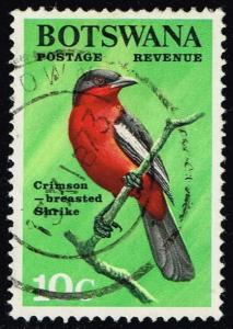 Botswana #25 Crimson-breasted Shrike; Used (0.80)