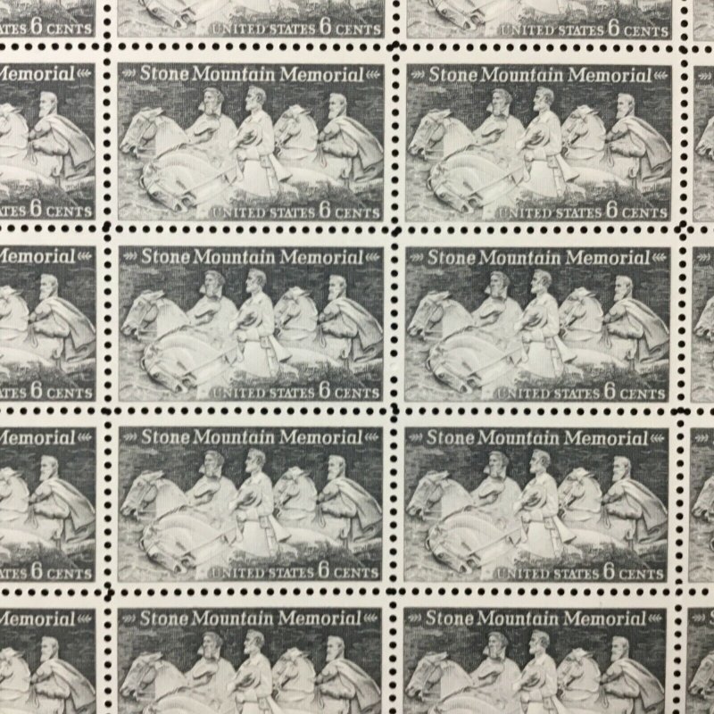 1408    Stone Mountain Memorial   MNH 6 Cent  Sheet of 50     Issued in 1970  