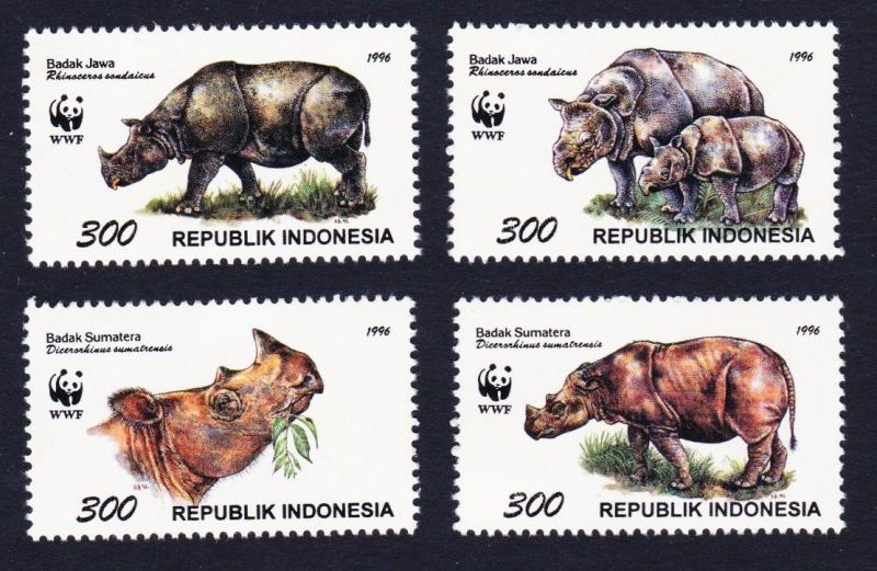 Indonesia WWF Javan and Sumatran Rhinoceros 4v SG#2267-2270 MI#1648-1651 SC#1673