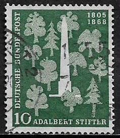 Germany #735 Used Stamp - Stifter Monument and Trees