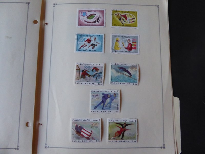 Ras Al Kaima Mint/Used Stamp Collection on Scott Intl Album Pages