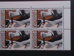 LIECHTENSTEIN-1984-SC# 798 INDUSTRIES & OCCUPATIONS MNH IMPRINT BLOCK-VF-