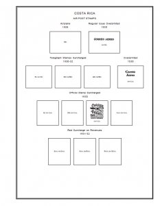 PRINTED COSTA RICA 1863-2010 STAMP ALBUM PAGES (207 pages)