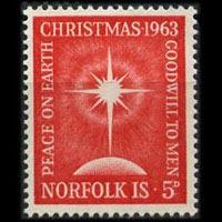 NORFOLK IS. 1963 - Scott# 65 Christmas Set of 1 LH