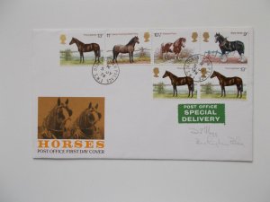 GB 1978 Horses Illustrated First Day Cover Buckingham Palace cds and Unaddressed