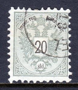 Austria (Off. in Turkey) - Scott #12a - Used - Sh. perf, pencil/rev. - SCV $9.50