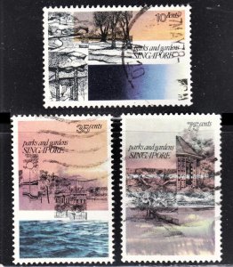 Singapore Scott 292-94 complete set F to VF used. FREE...