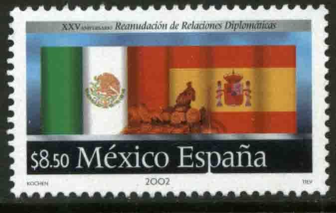 MEXICO 2298, RENEWAL OF DIPLOMATIC RELATIONS MEXICO-SPAIN 25th A. MINT, NH. VF.