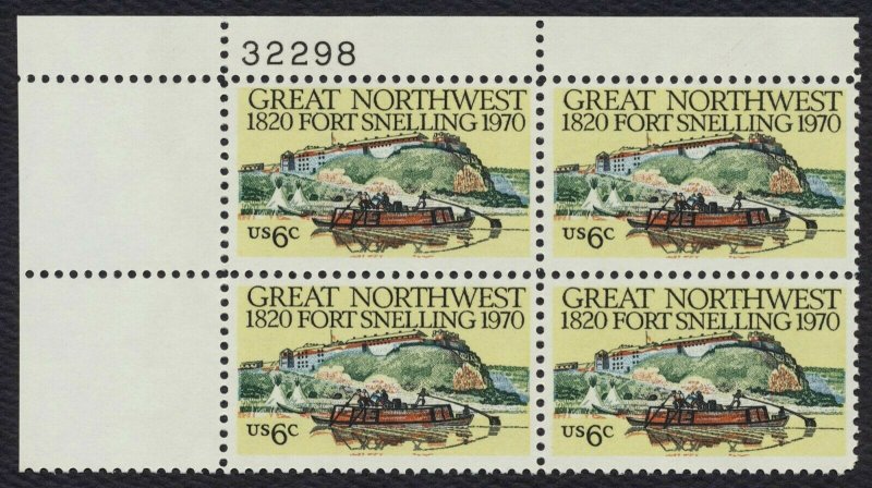 #1409 6c Fort Snelling, Plate Block [32298 UL] Mint **ANY 5=FREE SHIPPING**