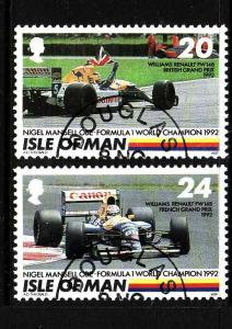 Isle of Man-Sc#529-30-used set-Formula I-Racing Champion-199