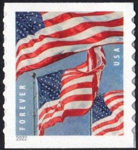 SC#5657 (Forever) U.S. Flags Coil Single: APU (2022) SA