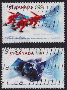 Canada - 2006 - Scott #2143-2144 - used pair - Sport Olympic Winter Games Torino