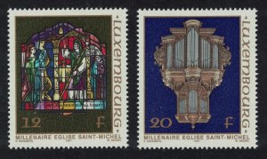 Luxembourg Organ Glass St Michael's Church 2v 1987 MNH SG#1207-1208 MI#1176-1177