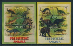 [107121] Nevis 2005 Prehistoric animals dinosaurs Stegosaurus 2 Sheets MNH