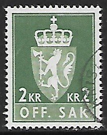 Norway # O81 - Coat of Arms - used......{Kbl11}