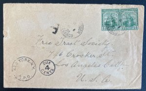 1921 Trinidad & Tobago Postage Due Cover To Los Angeles CA USA