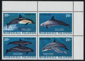 Marshall Islands 57a TR Block MNH Dolphins