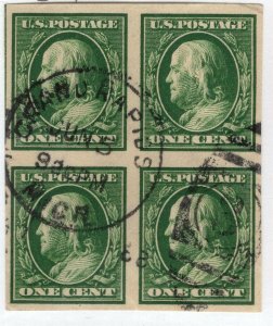 U.S. - 383 -  Block of 4 - EXTRA FINE - Used