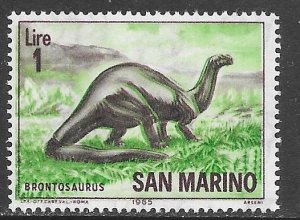 San Marino 612: 1l Brontosaurus, MH, F-VF