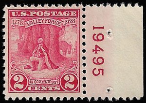 US #645 SCV $160.00 SUPERB mint never hinged, three large margins,  Wonderful...