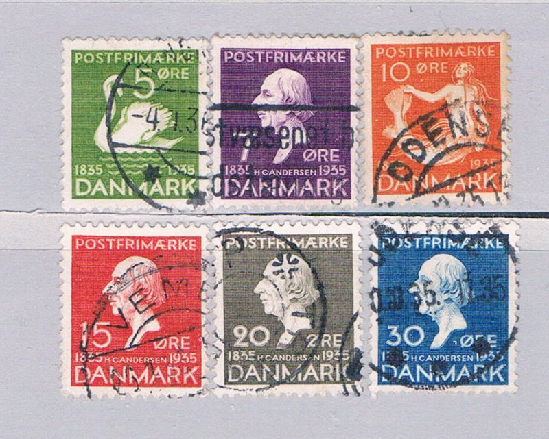 Denmark 246-51 Used set Hans Christian Andersen 1935 (D0208)