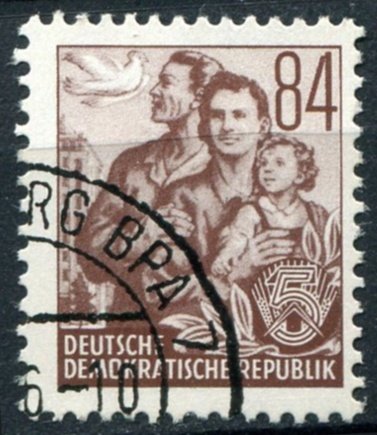 Germany - German Democratic Republic Sc#171 Used, 84p choc, Five-year Plan (1...