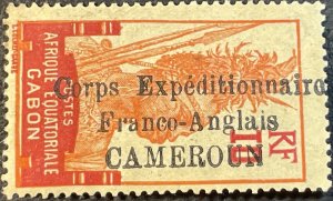 CAMEROUN # 179--MINT/HINGED---SINGLE---RED & CARMINE---1915