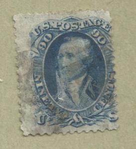 Scott # 72 90 cent Blue Washington 1861-1862.