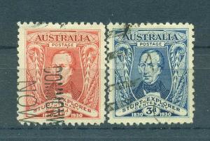 Australia sc# 104-105 used cat value $11.25