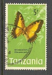 TANZANIA Sc# 47 USED FVF Charaxes Pollux Butterfly