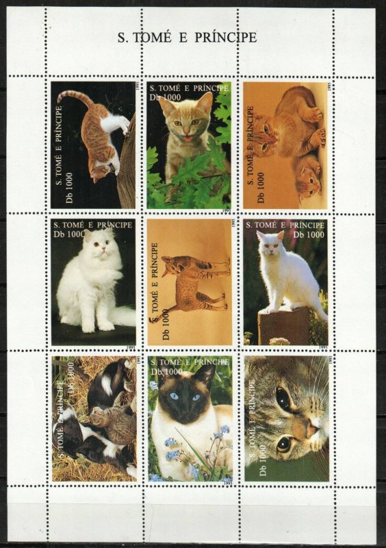 Saint Thomas & Prince Stamp 1208  - Cats