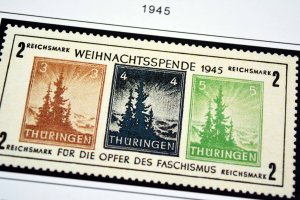 COLOR PRINTED OCCUPIED GERMANY 1945-1949 STAMP ALBUM PAGES (50 illustr. pages)