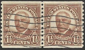 # 686 Used Brown Warren G. Harding