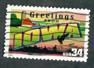 3575 Greetings from Iowa used single