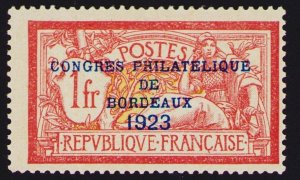 France Scott 197 1923 MLH Philatelic Congress Bordeaux