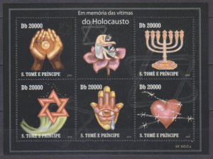 2010 Sao Tome and Principe 4442-4446KL Memory of the Holocaust Victims 12,00 €