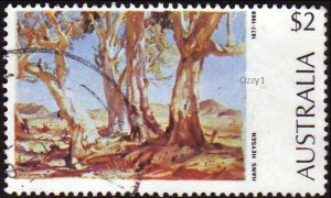 Australia 1974 Sc#574, SG#566 $2 Red Gums - Hans Heysen Painting USED.