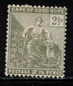 CAPE OF GOOD HOPE Scott # 56 MH - Hope Seated - Heavy Hinged & Thin