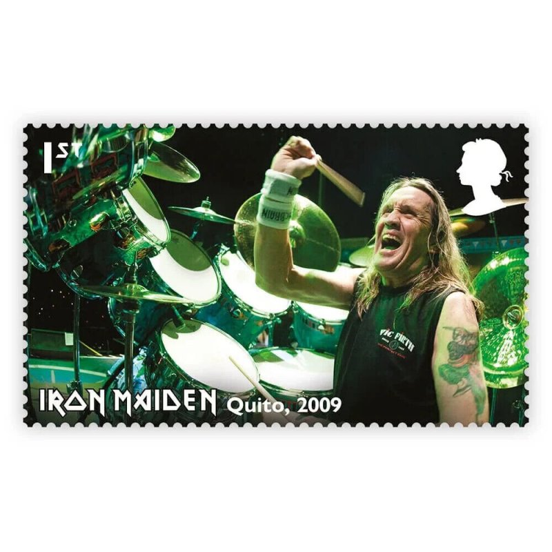 Stamps of Great Britain (Pre order) - 2023. Iron Maiden Eddie Collectors Sheet .