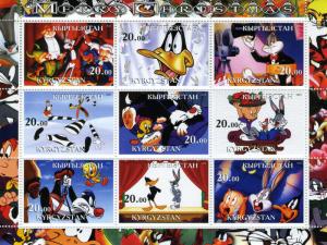 Kyrgyzstan 2001 BUGS BUNNY Disney Cartoons Sheet Perforated Mint (NH)